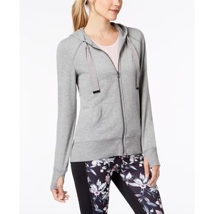 Ideology Womens Activewear Full Zip Long Sleeve Hoodie Size:Large